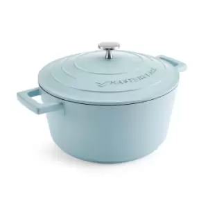 Image of Sky Blue Cast Aluminium Casserole Dish, 4L