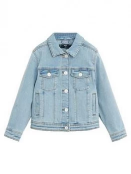 image of Mango Girls Denim Jacket - Light Blue