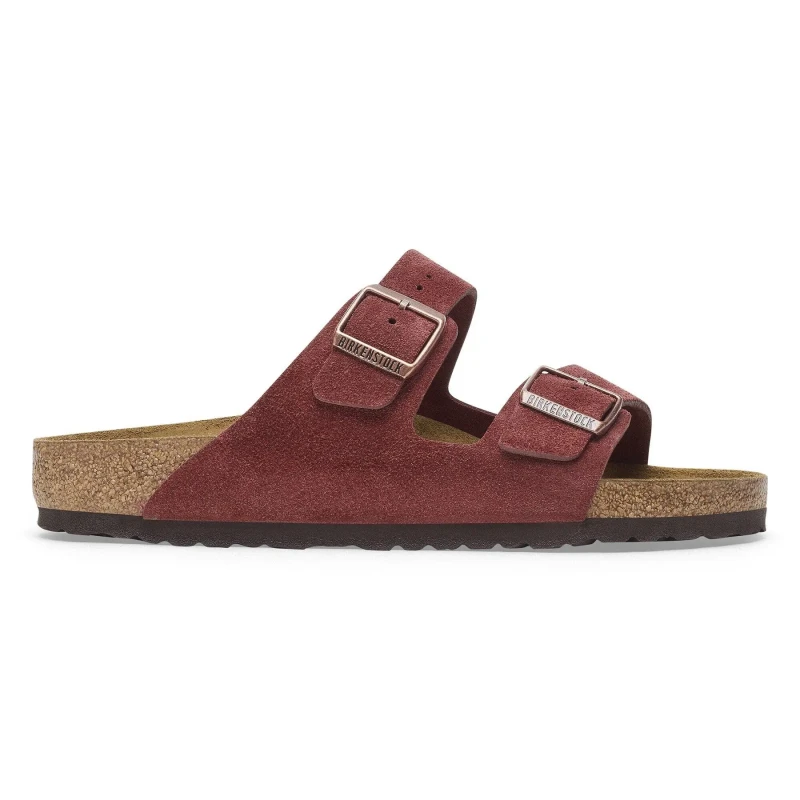 Image of Birkenstock Suede leather sandals Birkenstock Arizona Rouge Unisex 36