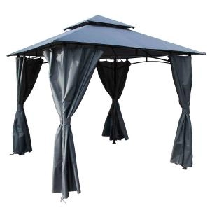 image of Amir Royalcraft Cambridge Gazebo 2.75x2.75m Grey - Garden & Outdoor