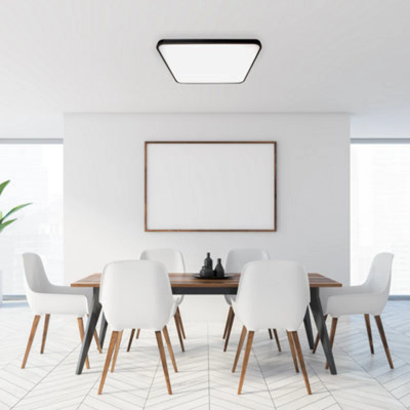 Image of Milagro Fabio White LED Ceiling Lamp 47cm Great Value Black unisex