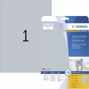 image of Herma 4224 Labels 210 x 297mm Polyester film Silver 25 pc(s) Permanent Nameplates Laser, Copier