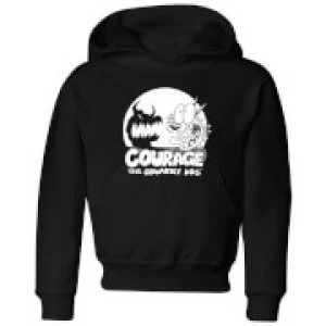 Image of Courage The Cowardly Dog Spotlight Kids Hoodie - Black - 11-12 Years