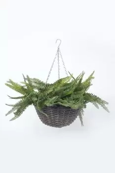 Image of Boston Fern Artificial Hanging Basket, 65 cm