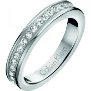 Image of Ladies Calvin Klein Stainless Steel Size P Hook Ring