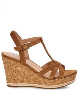 Image of UGG Melissa Wedges - Chestnut, Size 8, Women