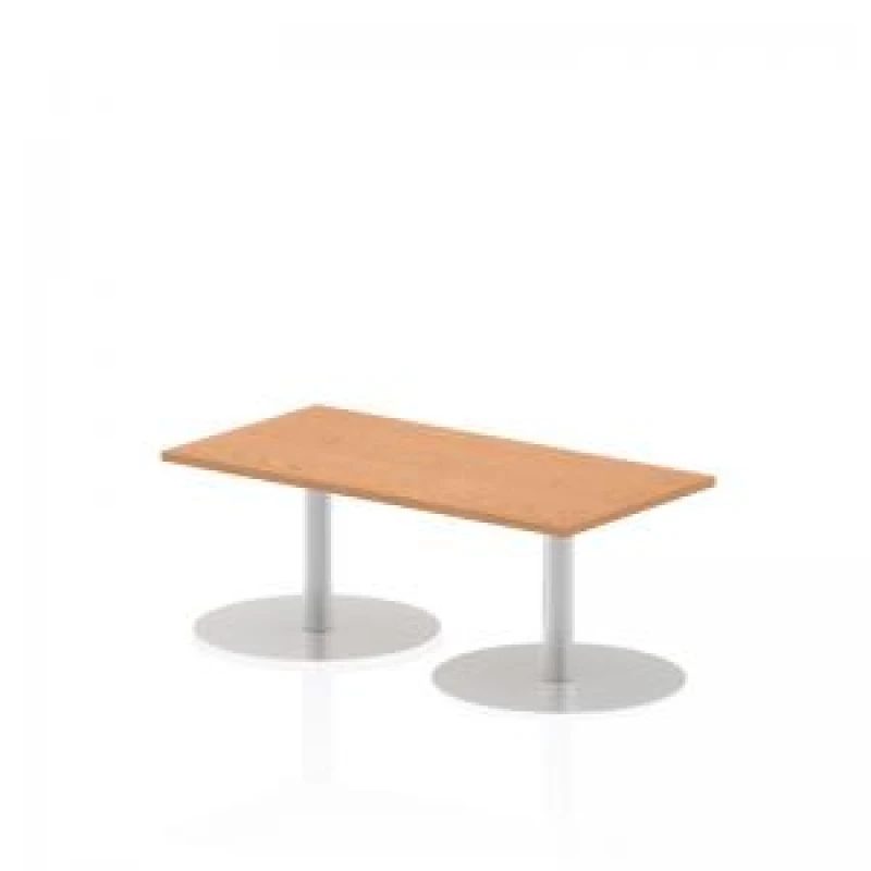 Image of Dynamic Italia 1200 x 600mm Poseur Rectangular Table Oak Top 475mm High Leg ITL0230