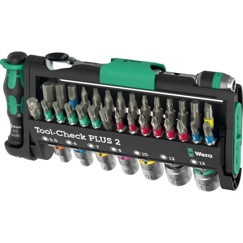 Image of Wera Tool Check Plus 2 39 Piece Screwdriver and 1/4" Drive Hexagon Socket Set 1/4"