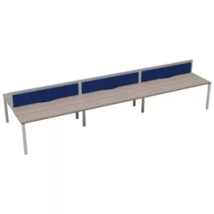 Image of CB 6 Person Bench 1600 X 800 Cable Port Grey Oak-White