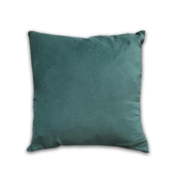 image of Linens and Lace and Lace Cotton Velvet Cushion - Green