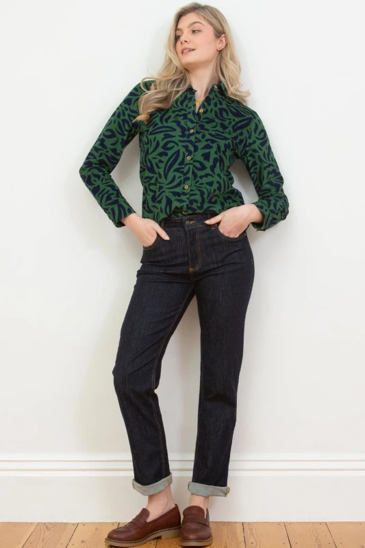 Image of Kite Womens Sturminster Straight Leg Stretch Denim Jeans in Midnight Size: 6 Midnight Female 6