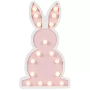 image of Litecraft - Glow Bunny Table Lamp LED Children's Lighting - Pink, White