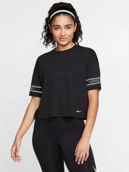Image of Nike Pro Top - Black, Size L, Women