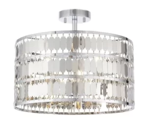 Image of Eldora 3 Light Flush Light Chrome Plate, E14
