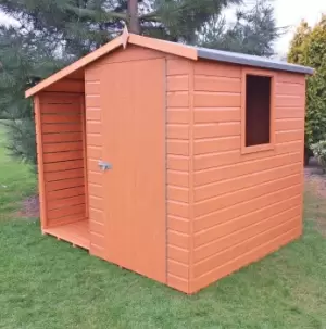 image of Shire Lewis Handmade Shed With Log Store