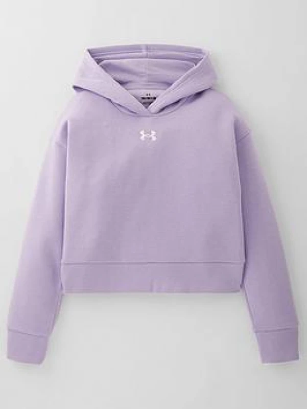 Image of Girl's short hoodie Under Armour Rival Fleece Blanc Female 12/14 ans
