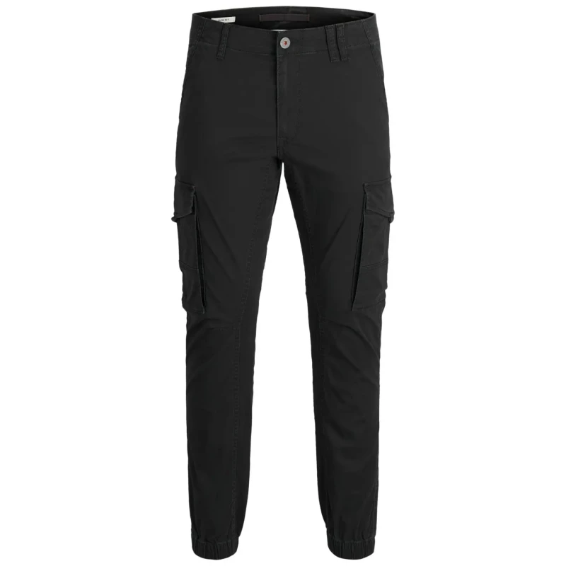 Image of Jack & Jones Black / Black Paul Flake Akm 542 Cargo Pants Black Male 36L 183286UK