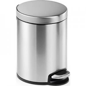 Image of Durable 340023 340023 Waste paper basket 5 l (Ø x H) 205mm x 290 mm Stainless steel Silver