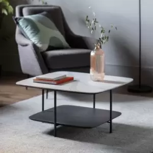 Image of Fairfield Coffee Table, Marble Effect White