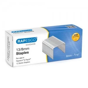 Image of Rapesco 13/8mm Galvanised Staples PK5000