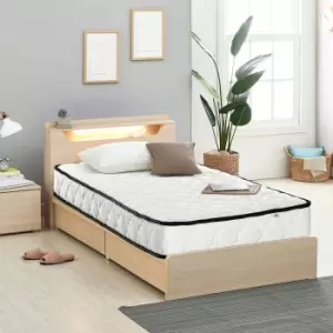 Image of HOMCOM Single Pocket Sprung Mattress In A Box With Breathable Foam And Individually Wrapped Spring, 190Cmx90Cmx18Cm, White