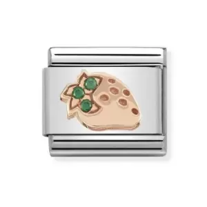 image of Nomination Classic Rose Gold CZ Strawberry Charm