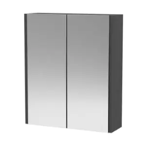 Image of Hudson Reed Juno 600mm Mirror Unit (50/50) - Graphite Grey