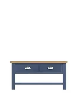 Image of K-Interiors Fontana Part Assembled Solid Wood Large Coffee Table - Blue