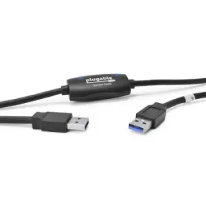 image of Plugable Technologies USB 3.0 Transfer Cable Transfer Data Between 2 Windows PC&#39;s