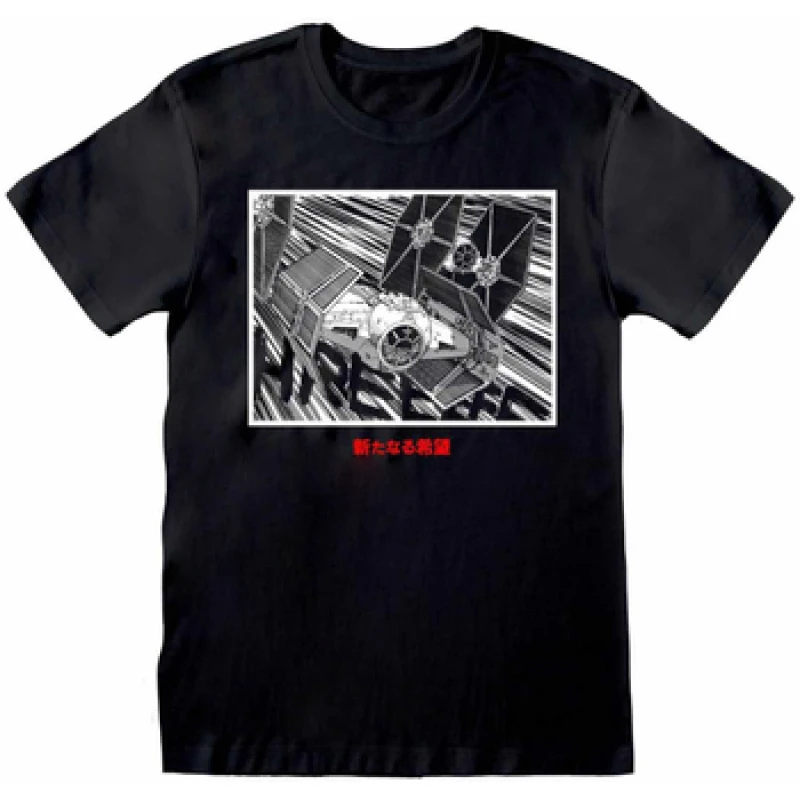 Image of Star Wars Star Wars Men Tie Fighter T-Shirt in Black Size: Small Black S Male 5063107389985