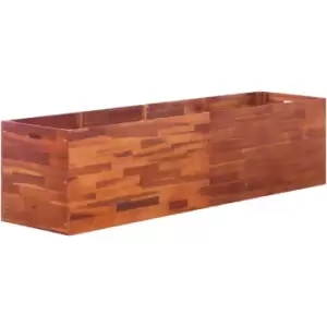 image of Garden Raised Bed Acacia Wood 200x50x50cm Vidaxl Brown