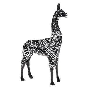 image of Aztec Llama Black Ornament