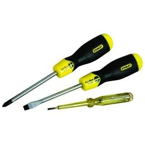 image of Stanley 3 Piece Cushion Grip Screwdriver Set 0-65-012