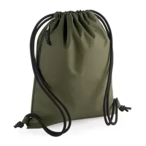 image of Bagbase Unisex Adult Recycled Drawstring Bag (One Size) (Military Green)