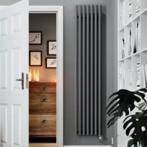 image of Rolo Room E Vertical Single Panel Electric Radiator Grey 1800 x 370mm - Terma