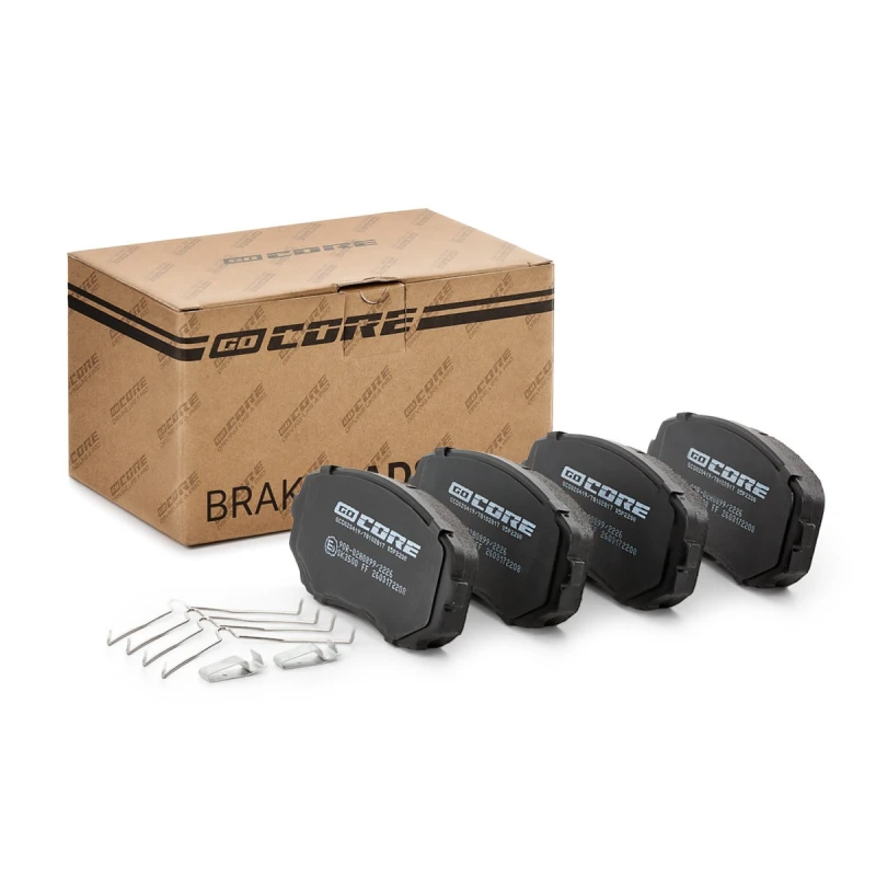 Image of goCORE GCD020419 Brake pad set Front Axle, with acoustic wear warning, with accessories Brake Pad Set,disc brake (402)