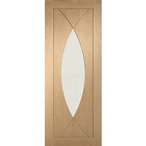 Image of XL Joinery Pesaro Glazed Oak Patterned Internal Fire Door - 1981mm x 838mm