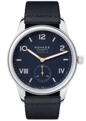 Nomos Glashutte Watch Club Campus Neomatik 39 Midnight Blue Sapphire Crystal