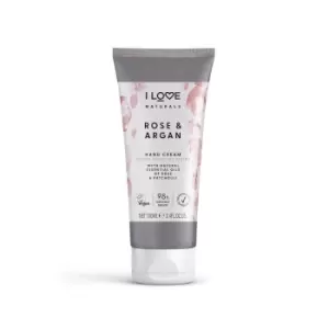 image of I Love Cosmetics Naturals Rose & Argan Hand Cream 100ml