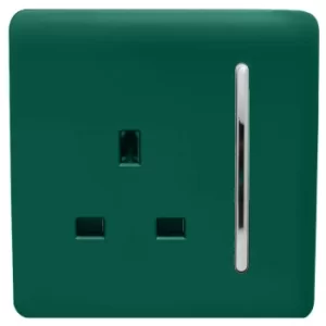 Image of Trendi Switch 1 Gang 13Amp Switched Socket in Dark Green