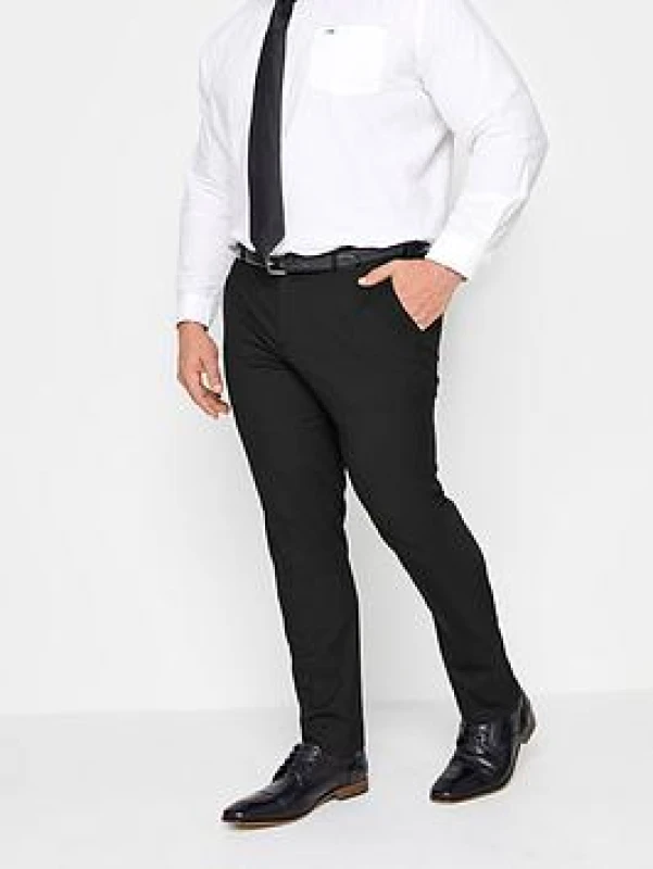 Image of BadRhino BadRhino Men Plain Suit Trousers in Black Size: 36X-Large Black 36XL Male 5063110606222
