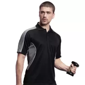Image of GamegearA Cooltex Active Mens Short Sleeve Polo Shirt (2XL) (Navy/Light Blue)
