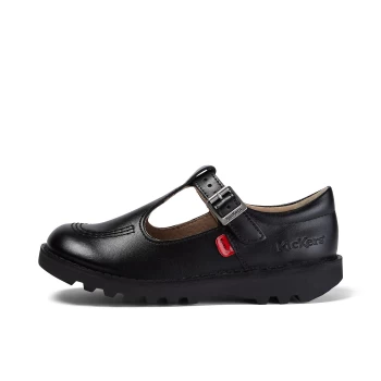 Image of KICKERS KICK T BAR LTHR JF BLACK/BCLK/BLCK - 12.5