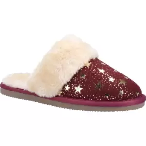 Image of Hush Puppies Womens Arianna Star Slip On Faux Fur Slippers UK Size 4 (EU 37)