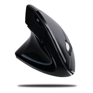 image of Adesso - IMouse Wireless Left-handed Vertical Ergonomic 1600dpi Optical Mouse - Black