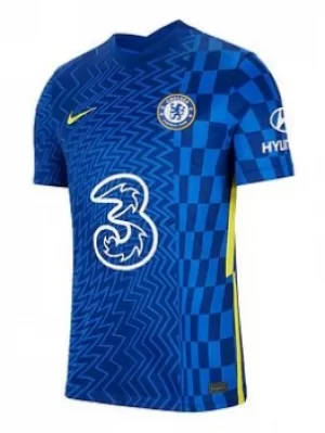 Image of Nike Chelsea Mens 21/22 Home Short Sleeved Stadium Jersey, Blue, Size M