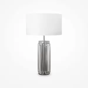 image of Maytoni Muse Modern Table Lamp with Round Shade Grey E27