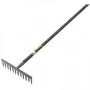 image of Slingsby Evergreen Garden Rake 54" Aluminium GreyGreen 380364