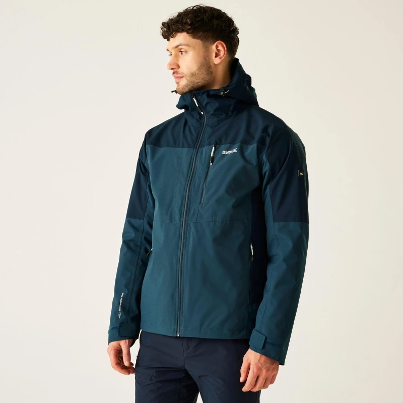 Image of Regatta Regatta Men Wentwood Waterproof 3 in 1 Jacket in Blue Size: Small Blue S Male 5063516128670
