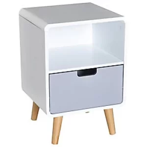 image of HOMCOM Bedside Table 580 x 380 x 380 mm White